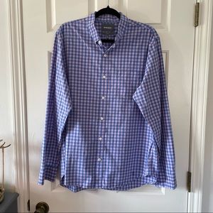 MOVING SALE - Bonobos Pink & Blue Gingham Checked Slim Fit Button Up Shirt Sz XL
